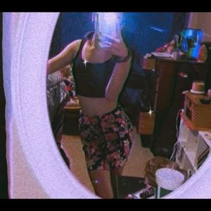 floral forever 21 skirt